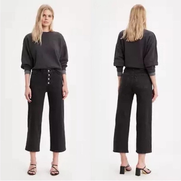 Levi's Denim - Levi’s Mile high wide leg cropped jeans 26